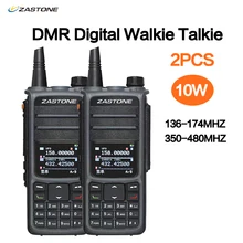 2PCS ZASTONE UV008 DMR Walkie Talkie Digita Two Way Radio Dual band 10W Dual time slot Walkie-talkie 136-174MHZ 350-480MHZ