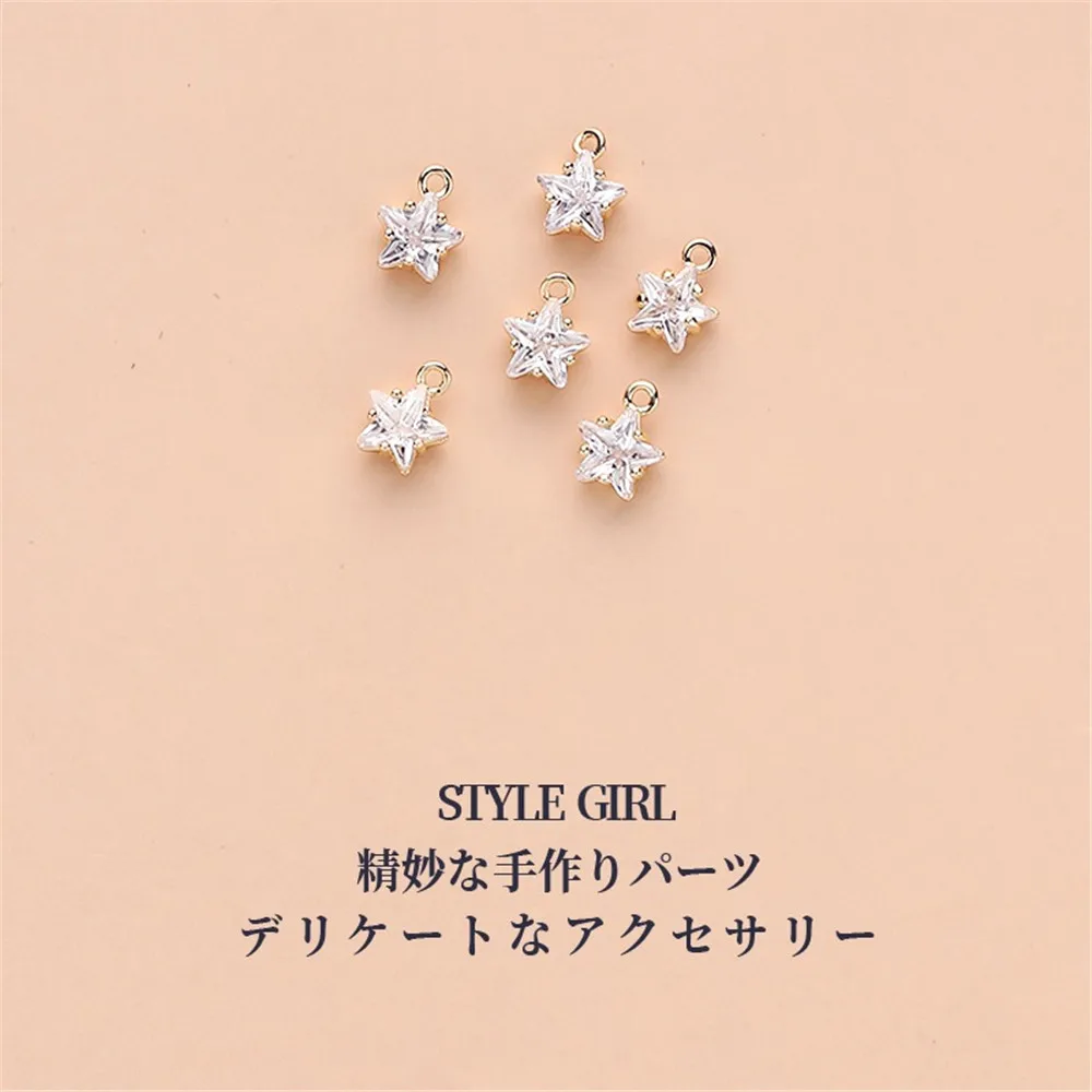 Золотая подвеска в форме пятиугольной звезды 14 к сделай сам браслет ручной