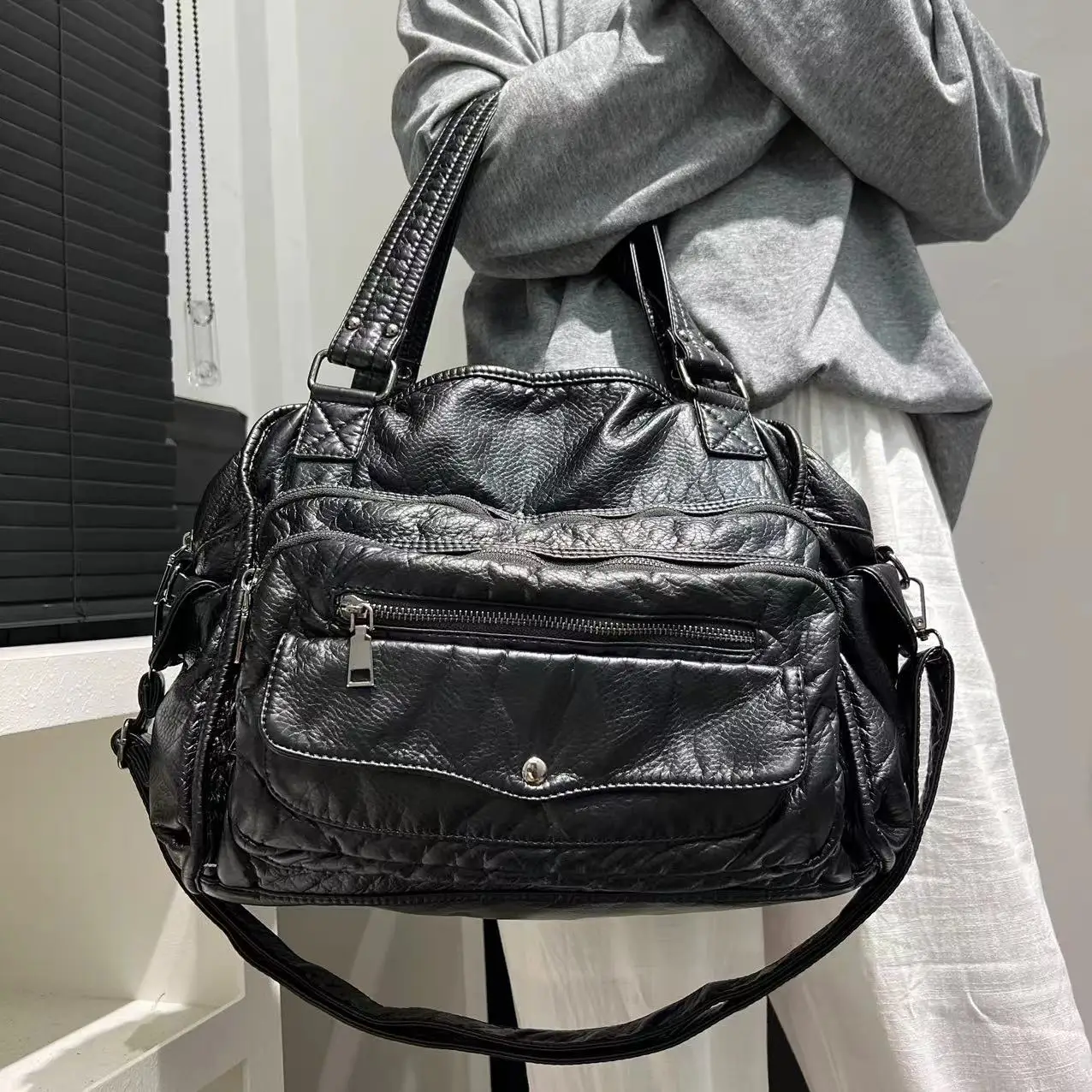 Женская модная винтажная сумка-тоут для девочек с большой вместительностью Y2K