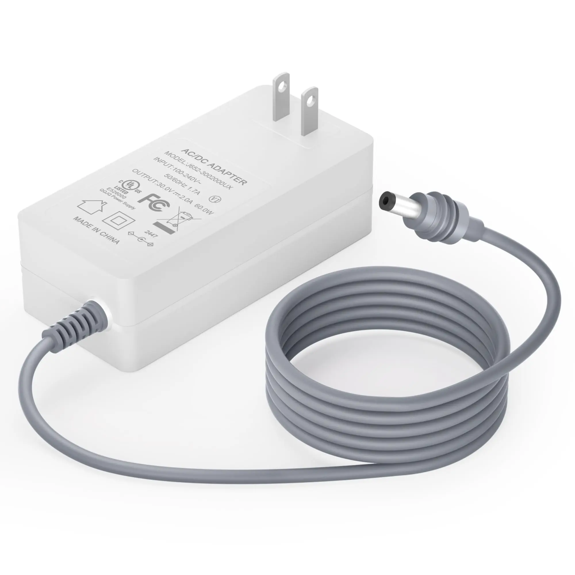 

Адаптер переменного тока в постоянный 30 В 2 А выход 18AWG провод Plug and Play с портом водонепроницаемая конструкция