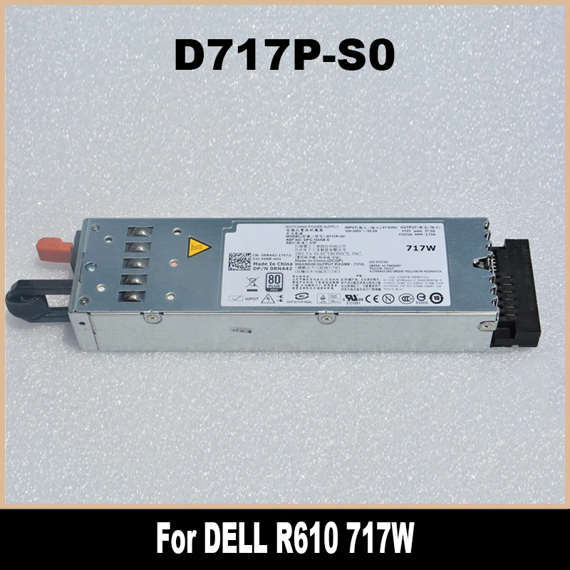Оригинальный D717P-S0 для DELL R610 717 Вт резервный источник питания RN442 FJVYV импульсный