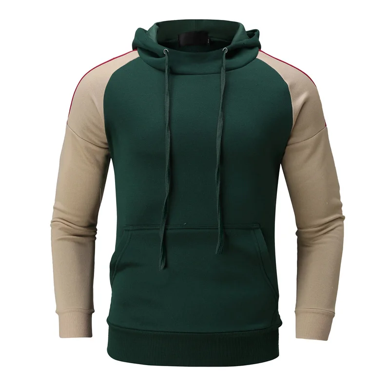 

Толстовка мужская с длинным рукавом, повседневный свитшот с капюшоном, пуловер в стиле пэчворк, худи, уличная одежда, спортивный костюм, XXL, в...