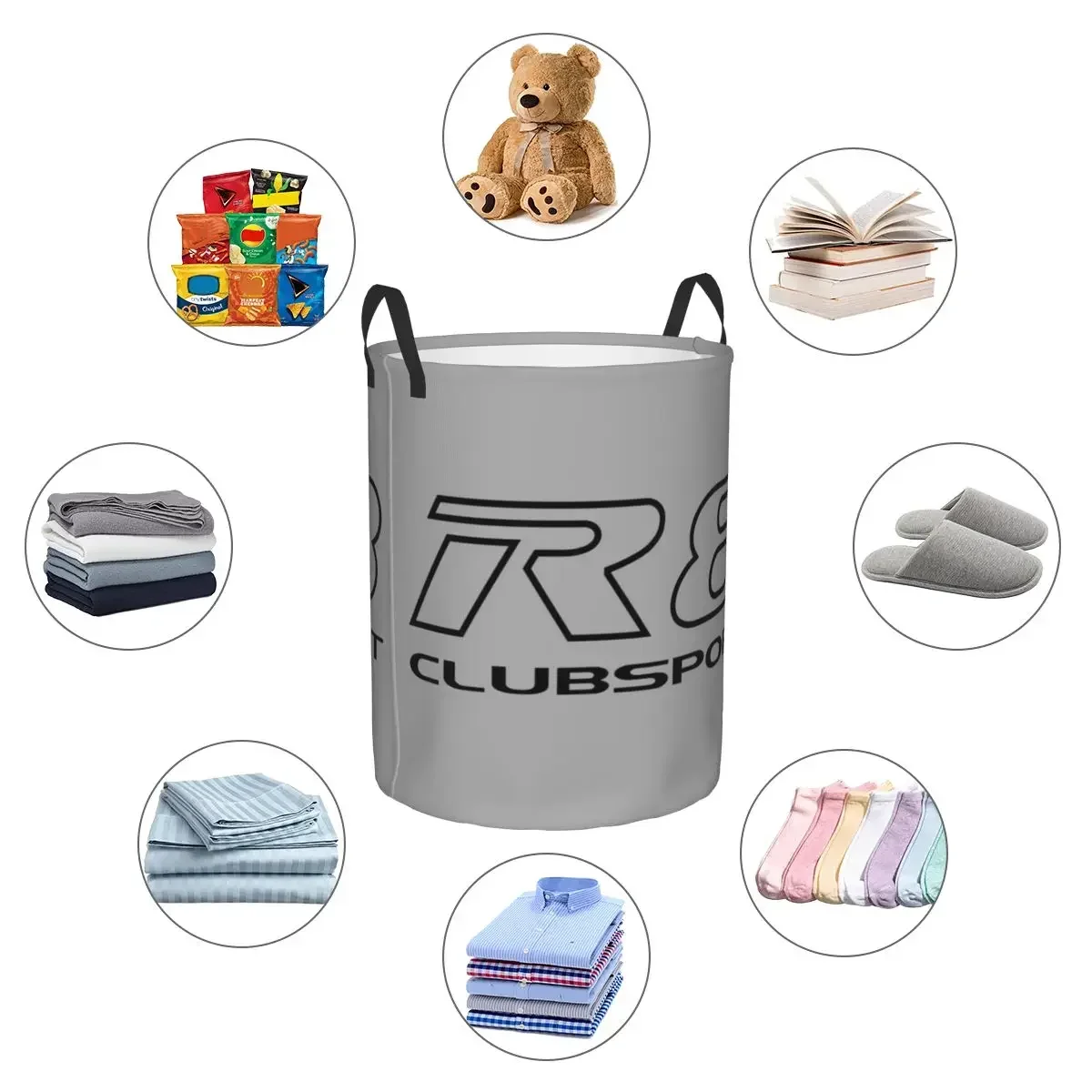 Круглая корзина R8 Clubsport водонепроницаемая для хранения отлично подходит одежды в