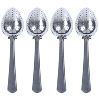 4x stainless steel tea infuser strainer spoon loose leaf filter herbs spice new