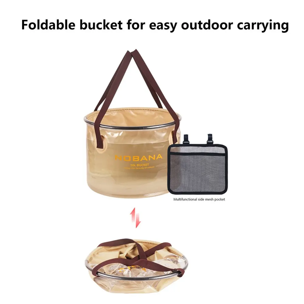 

Outdoor Folding Bucket Camping Self-driving Tour Portable Barbecue Washing Dishes Washing Bucket Telescopic Fishing Bucket