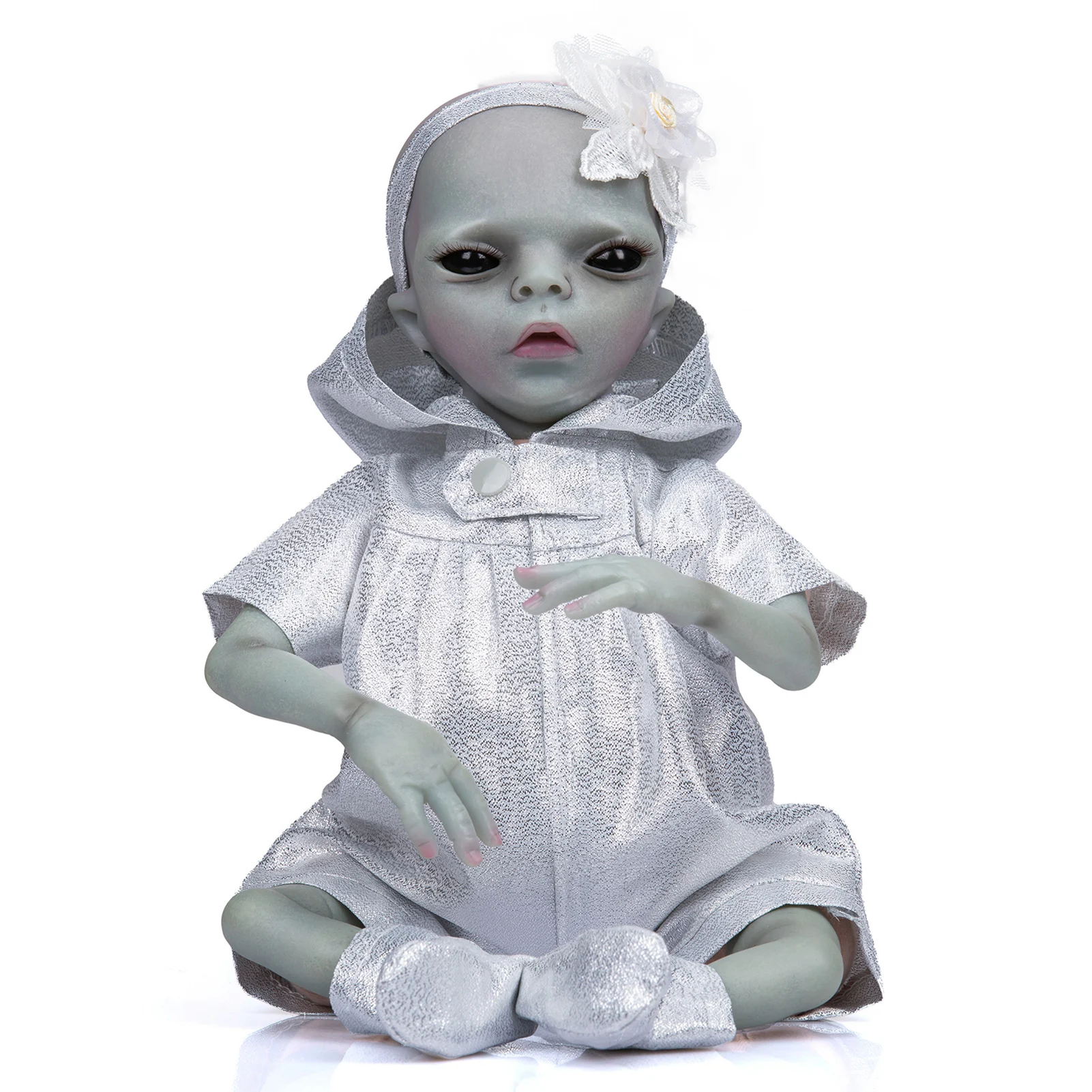 

Collectable Reborn Baby Realistic Alien Doll Full Body Silicone Vinyl Dolls Ultra-Realistic Baby Doll Poseable Baby Dolls Toy 14