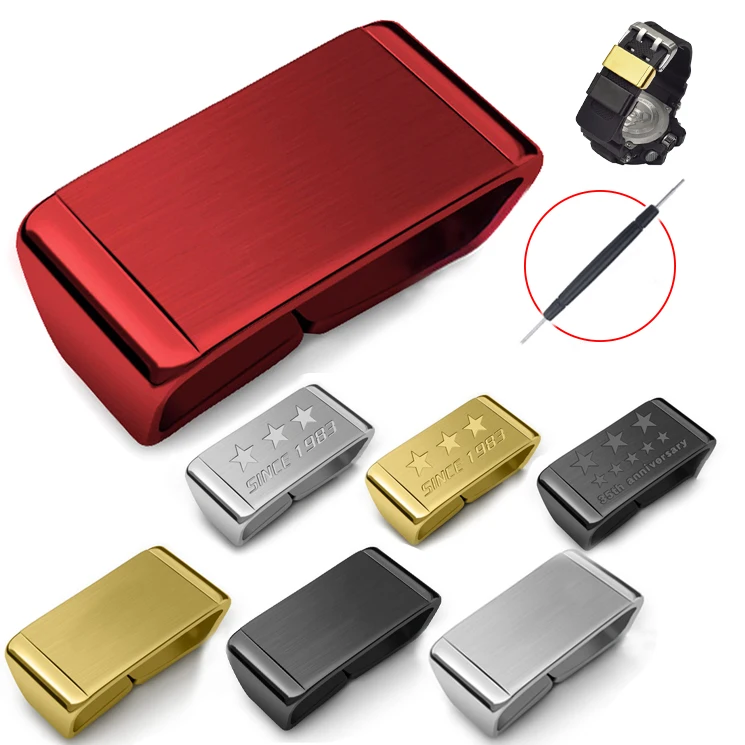 

18mm 20mm 22mm 24mm Watch Band Keeper for DW5600/6900/9052 GA2100 DW-5610 GG1000 Metal Steel Silicone Loop Locker Ring Buckle