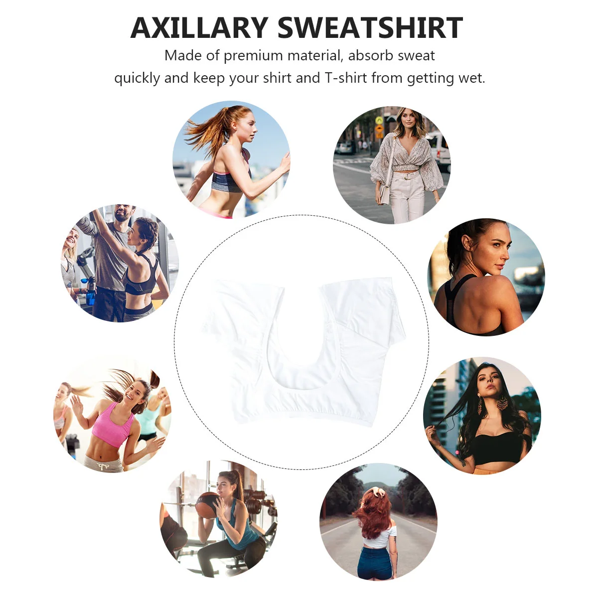 

Sweat sweat absorbing pads Guard Vest Underarm Sweat Vest Sweat Absorbing Pads For Sports Running armpit sweat pads reusable