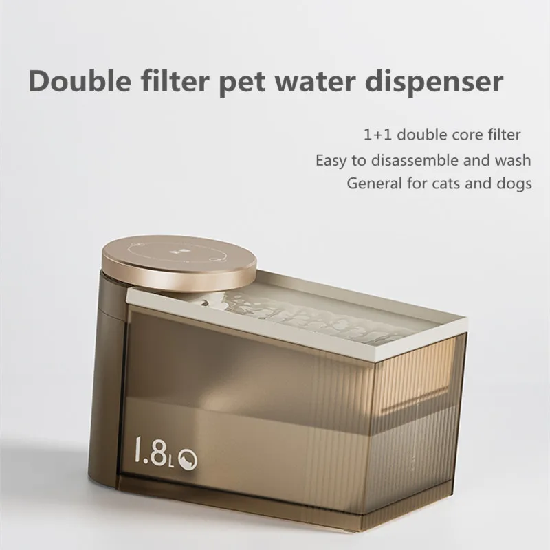 

Smart Pet Water Dispenser Double Filter Cat Automatic Feeder Mute Cat Drinking Fountain Cat Accessories Dog Feeder Dog Drinker