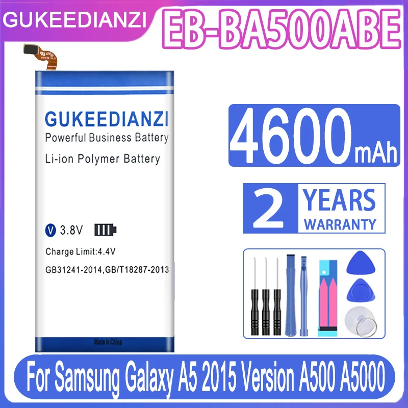 Для аккумулятора Samsung для Samsung Galaxy A5 (2015 Edition) A500 SM-A500F A500F A500K SM-A500FU A5000 A5009 EB-BA500ABE 4600mAh
