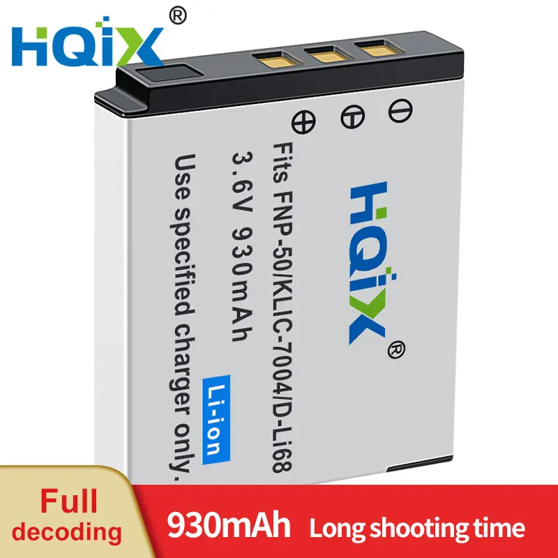 

HQIX для Kodak EasyShare M1033 V1233 V1253 V1073 M1093 IS V1273 Zi8 камера KLIC-7004 двойной заряд зарядное устройство Аккумулятор