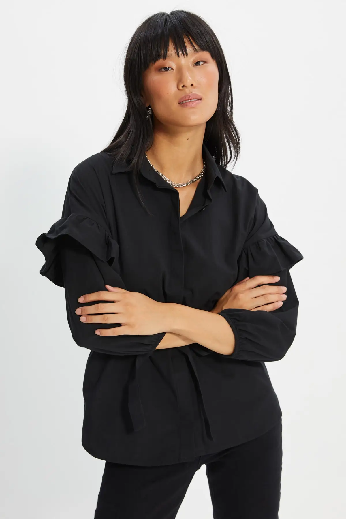 

Trendyol Lacing Detailed Shirt TWOAW22GO0407