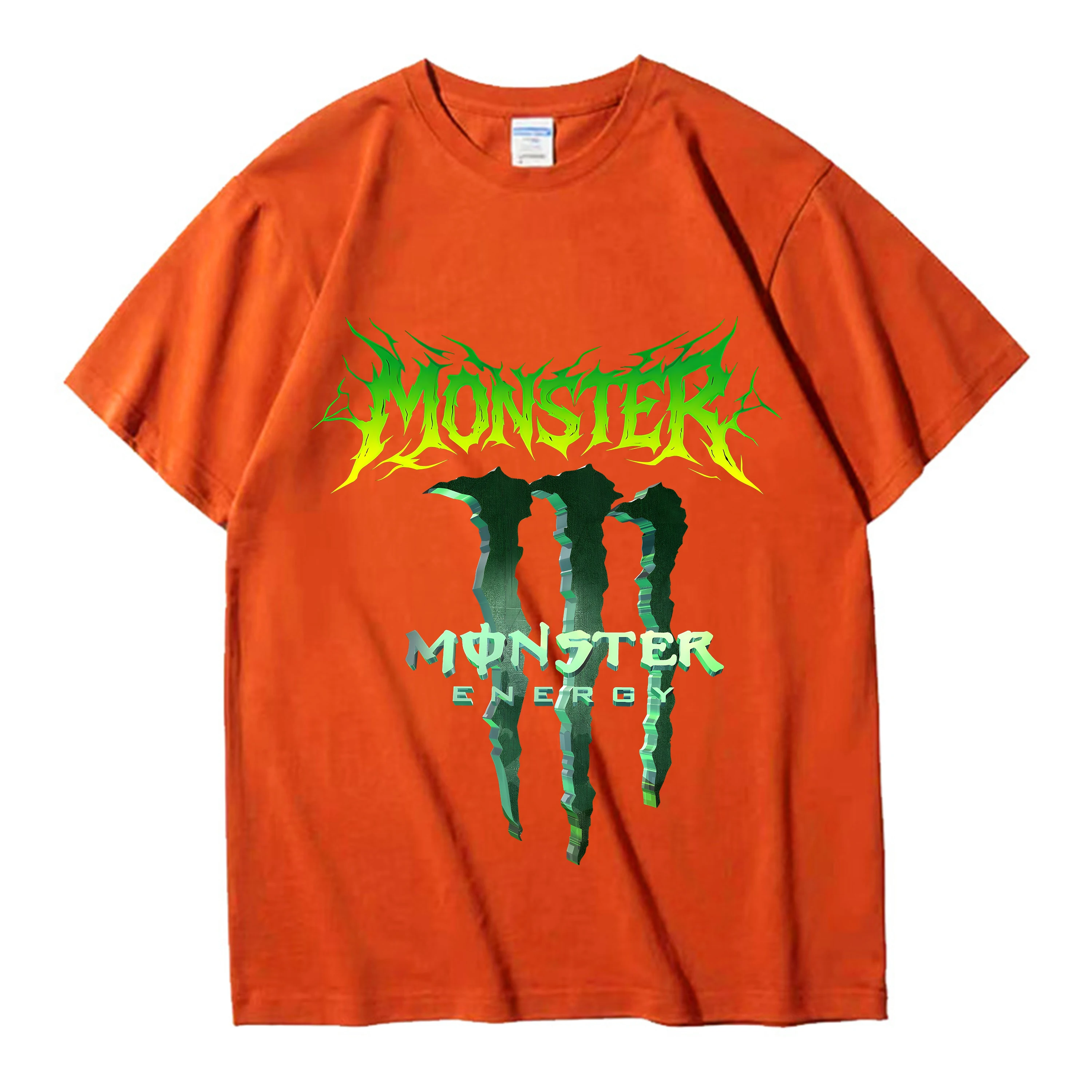 Фото Monster Energy Модная удобная уличная одежда для спорта на открытом воздухе Повседневная футболка Уникальная индивидуальная модная футболка свободного кроя для Casu №4