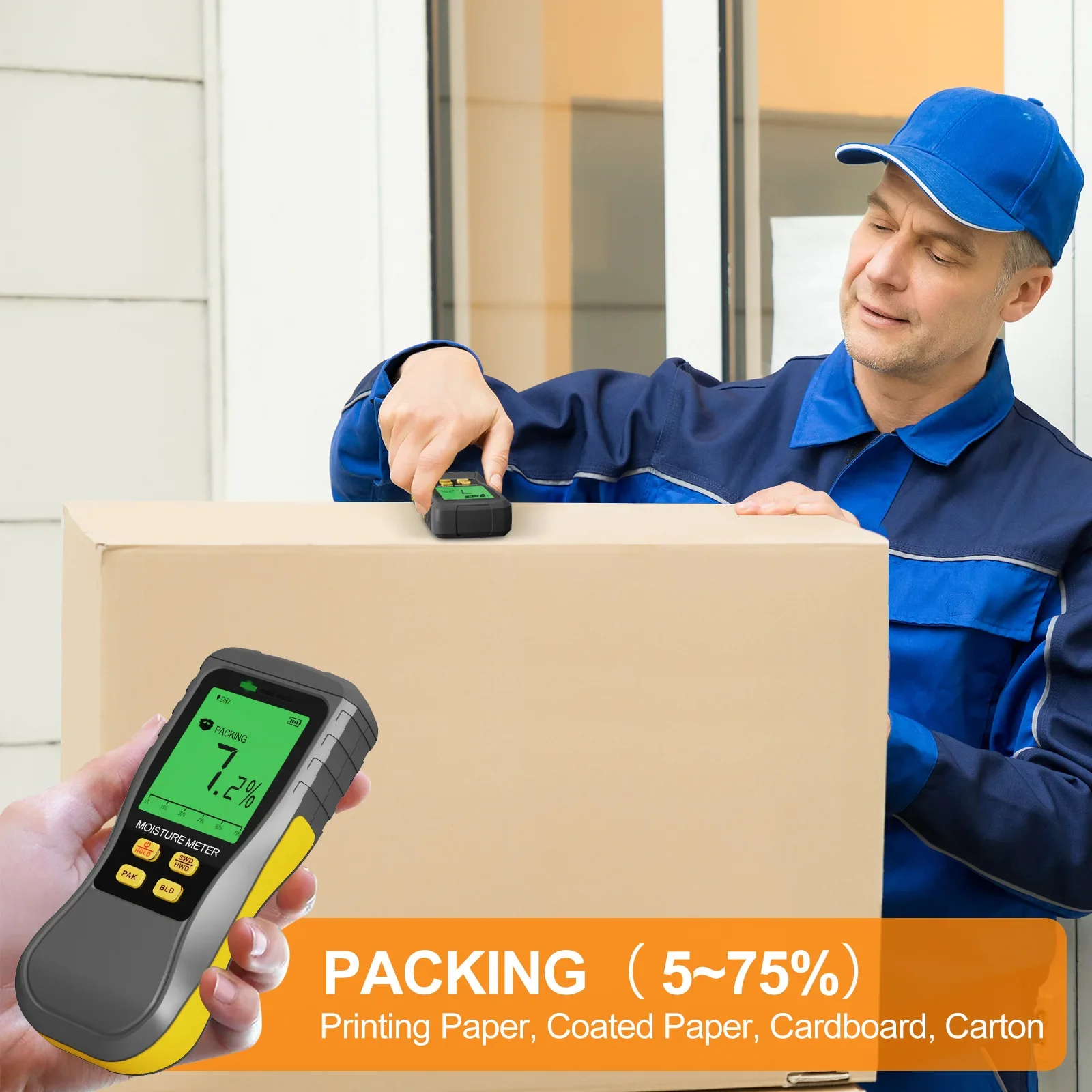 Неразрушающий индукционный гигрометр по дереву тестер содержания влажности на