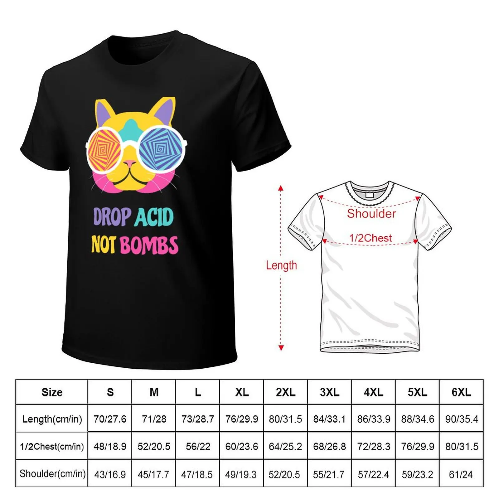 Футболка Drop Acid Not Bombs синяя арочная эстетичная одежда винтажная рубашка в стиле