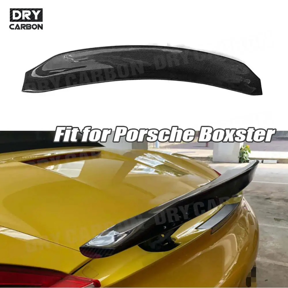 

Carbon Fiber Rear Spoiler for Porsche Boxster S GTS 981 GT4 2013 2014 2015 2016 Duckbill Rear Trunk Wing Spoiler Accessories