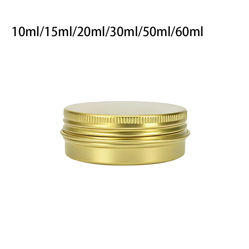 

Aluminum Round Jar Bottle Screw Box Cosmetic Case Storage Canister