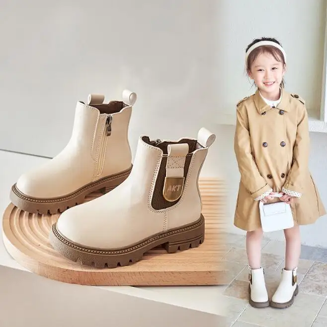 

Children Short Boots Handsome Fashion All-match Kids Warm Ankle Boots Winter Suede Buckle Size 26-36 Casual Boys Girls Snow Boot