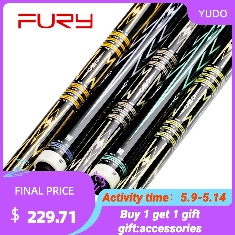 

Дневной бильярдный кий FURY LC1-5 11,75/12,75 мм, профессиональный комплект ручной работы, технология, с бесплатными подарками для спортсменов