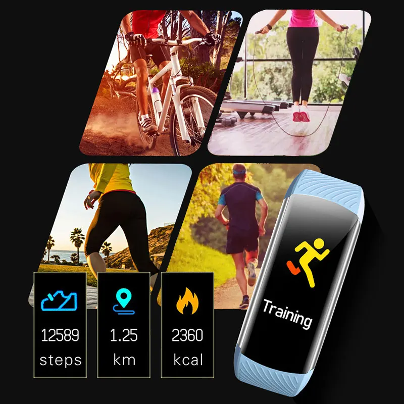 Силиконовый смарт-браслет фитнес-трекер для мужчин и женщин измерение кровяного