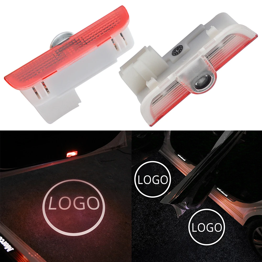 

2PCS Universal Led Car Door Welcome Laser Projector Logo Ghost Shadow Night Light Wireless Car Courtesy Lamp Kit Car Accessories