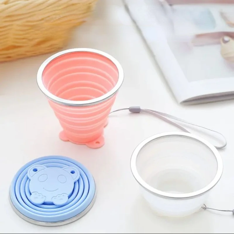 

Foldable Water Cup Portable Cup Mouthwash Cup Telescopic Cup Silicone Travel Folding Cup Travel Compression Cup Outdoor