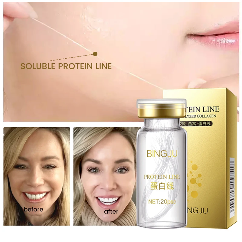 

Original active set liquid Anti-wrinkle Gold Protein Line Absorbable Face Filler Serum Hilos Tensores Collagen Lifting Thread