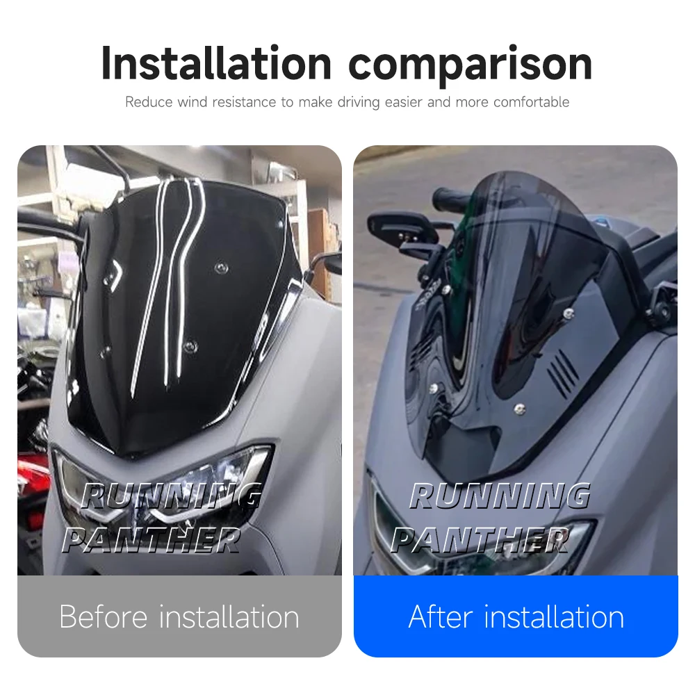 Фото Направляющая для лобового стекла 2020-2024 для YAMAHA NMAX 155 N-MAX 155, обновленные конкурентоспособные новые аксессуары для мотоциклов №2