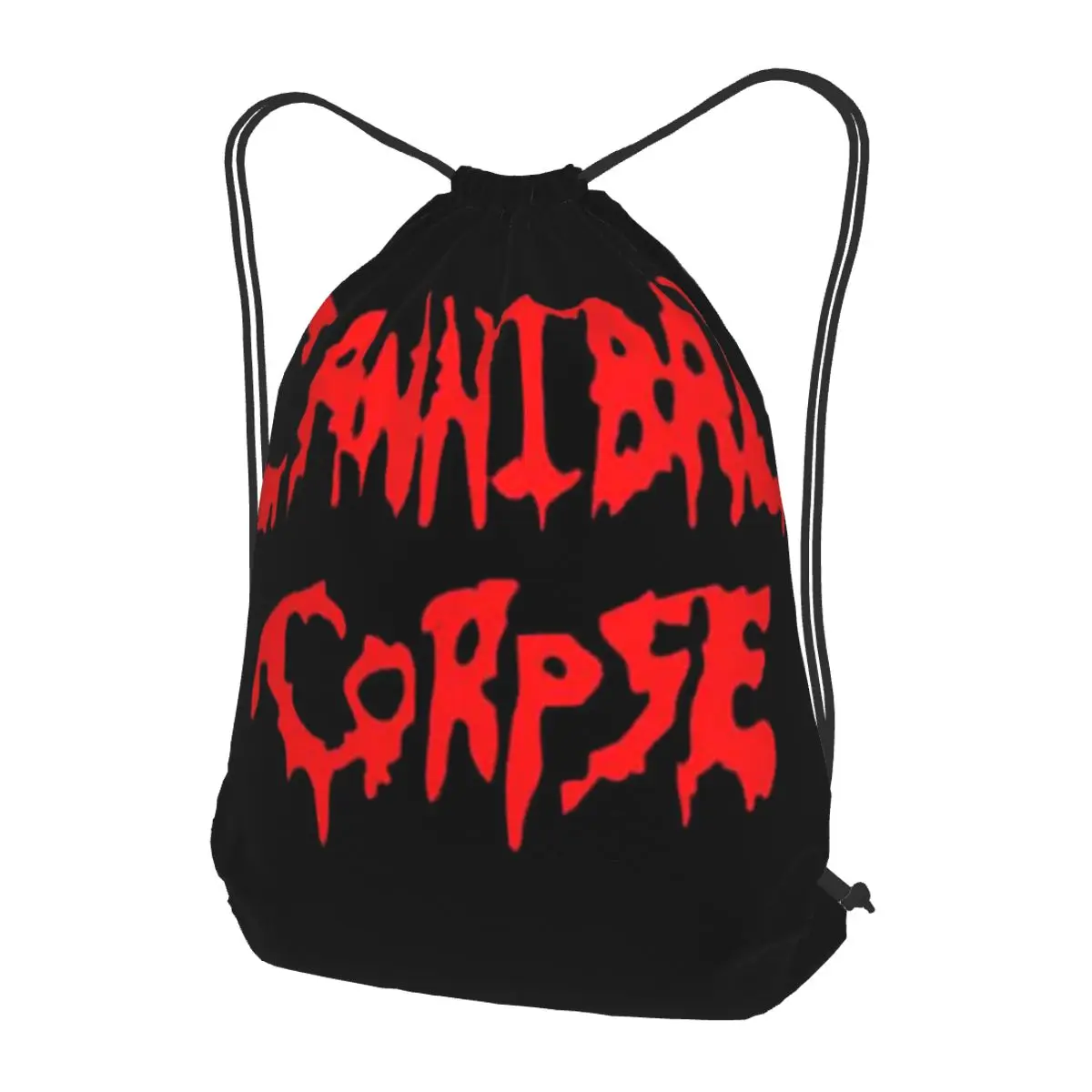 Фото Рюкзаки Cannibal Corpse Death Metal Band, многофункциональные сумки на шнурке, сумки для хранения, сумки для книг, сумки для путешествий и школы №1