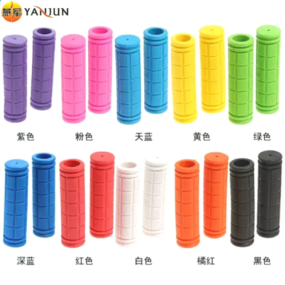 

1Piar/2pcs BMX MTB Cycling Mountain Bicycle Scooter Bike Handle Bar Rubber Soft Durable Anti-bacteria Non-slip End Grip10 Colors