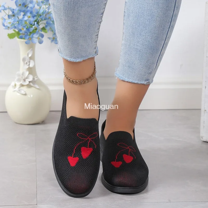 Лето-Осенняя мода 2024 новые женские туфли на плоской подошве сетчатые лоферы