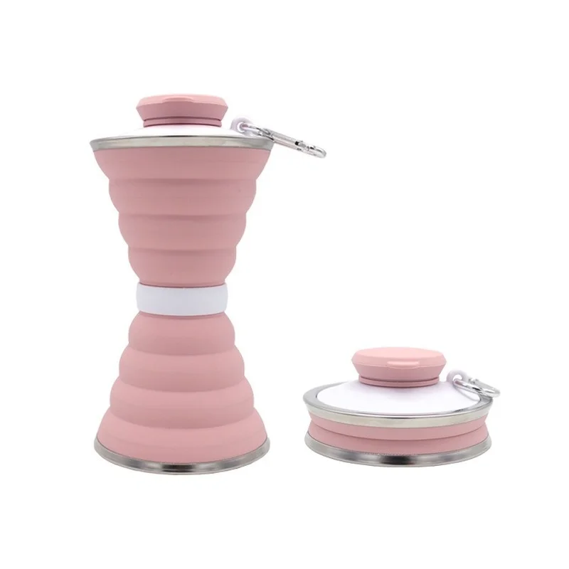 

2022 New Creative Outdoor Silicone Folding Retractable Water Bottle Water Cup