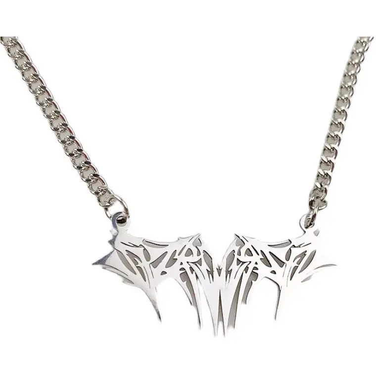 

Европейское и американское ожерелье с подвеской в виде букв с шипами, дизайнерская нишевая цепочка с подвеской в стиле футуристического пл...