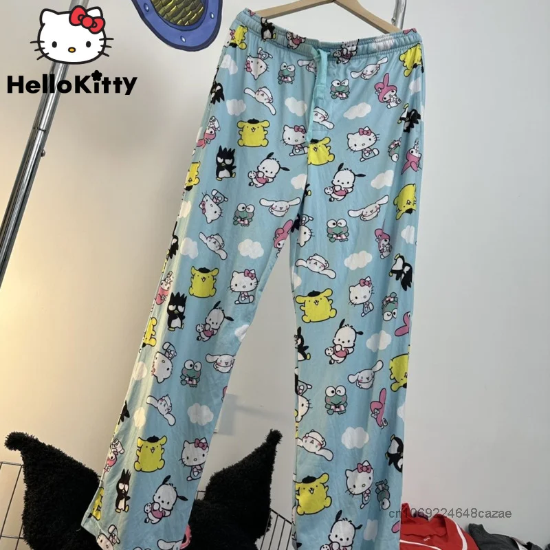 

Брюки женские домашние с мультяшным принтом Hello Kitty, Y2k