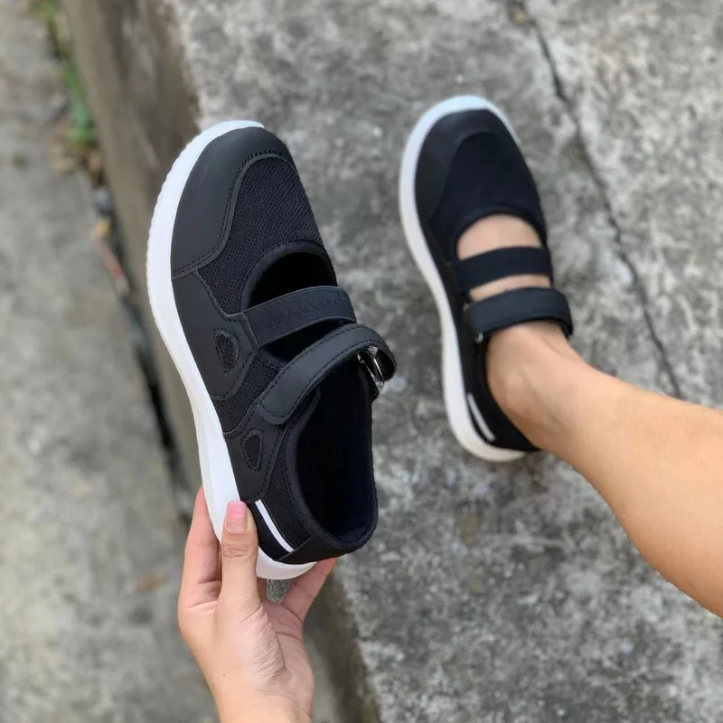 

2022 New Women Wedge Platform Sneakers Fashion Casual Vulcanized Shoes Female Outdoor Sport Mesh Breathable Light Walking Shoes