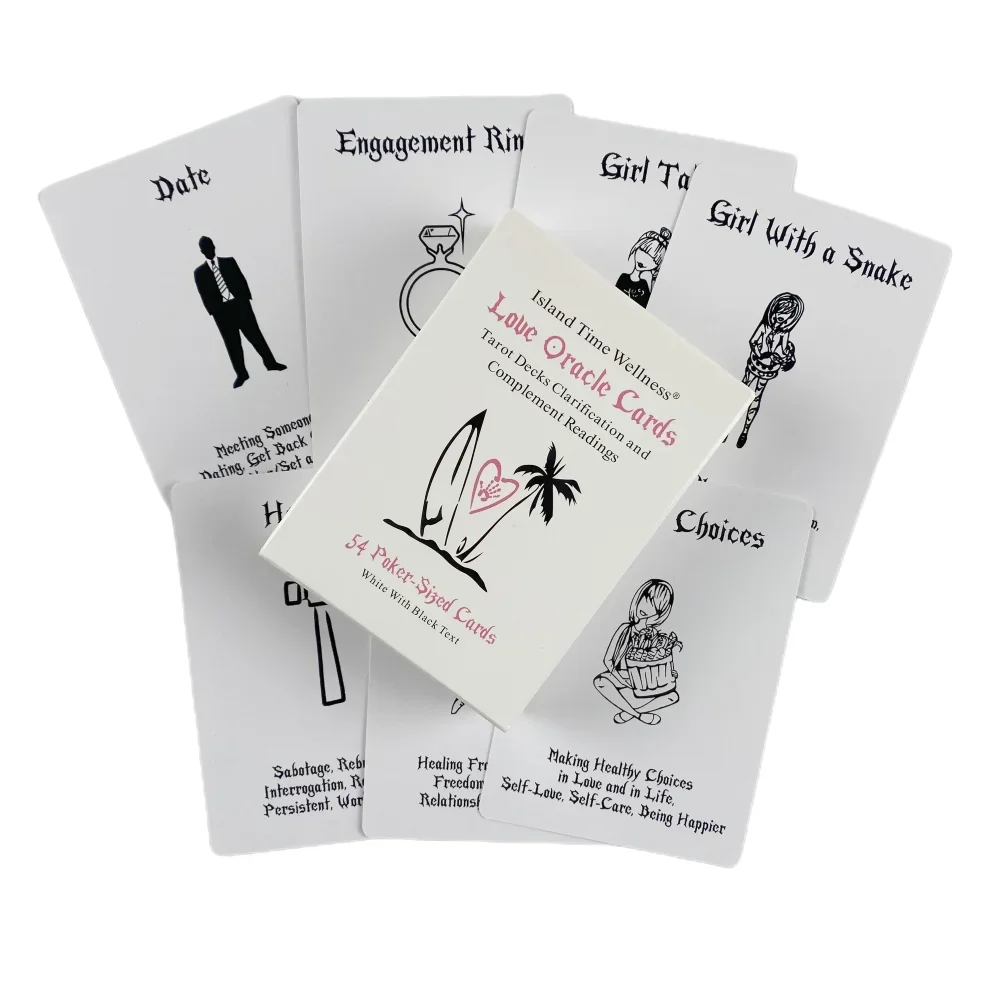 9*6 5 см Белый остров Время Любовь Карты Оракула Таро Гадание Колода 54 шт.