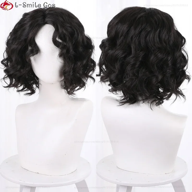 Женский парик для косплея аниме enmas Mirabel черные коричневые Короткие вьющиеся