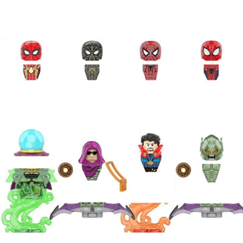 

Disney Marvel Spiderman No Way Home Peter Parker Doctor Strange Figures Avengers Building Brick Block Toy Kid Gift