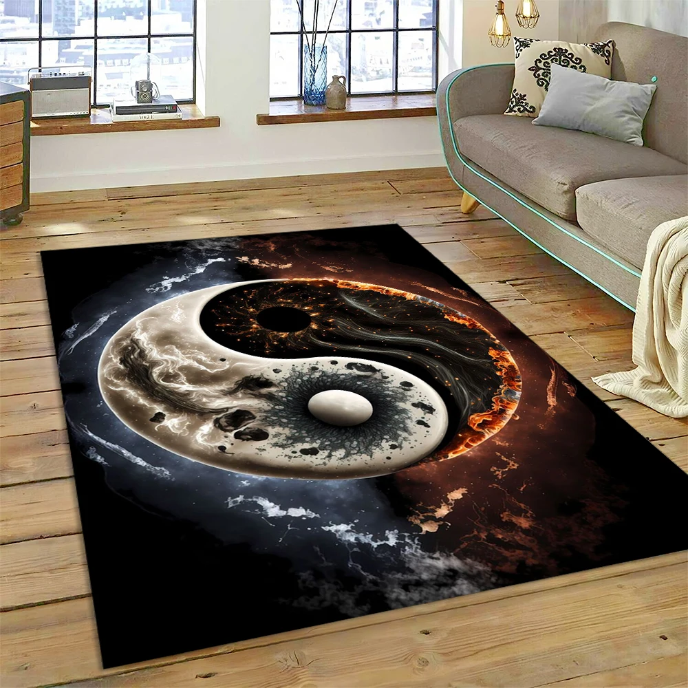 Натуральный китайский ковер в стиле Инь и Ян