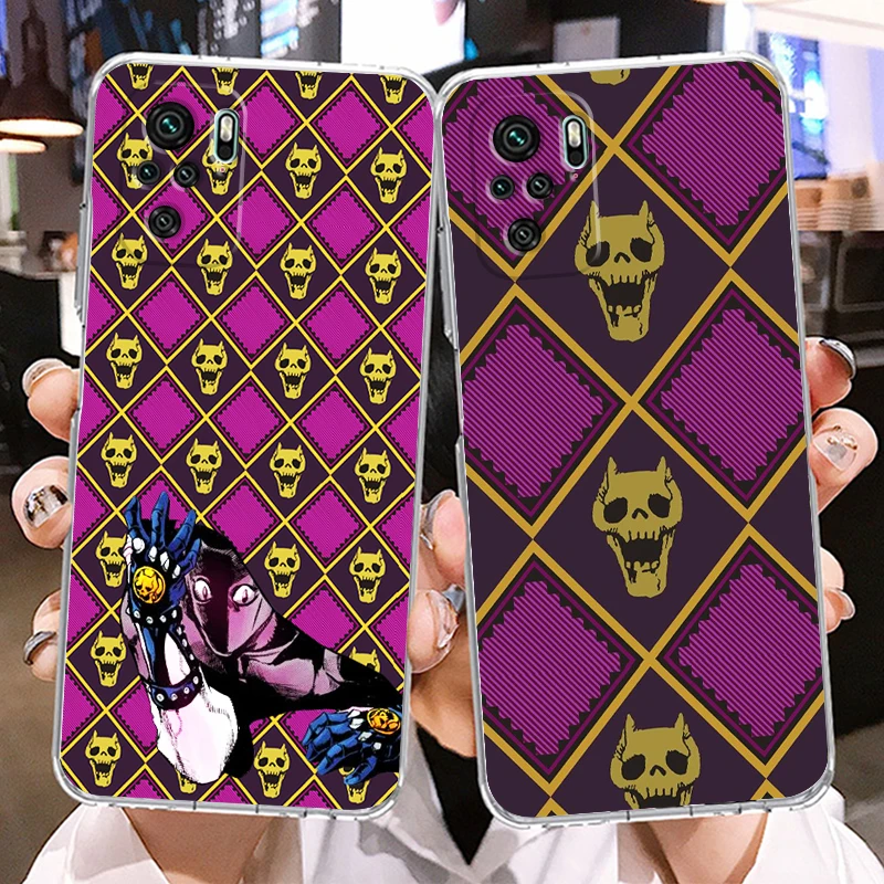 

Funny Anime JoJo Jotaro Kujo For Xiaomi Redmi Note 12 11E 11S 11 11T 10 10S 9 9T 9S 8 8T Pro Plus 5G Transparent Phone Case