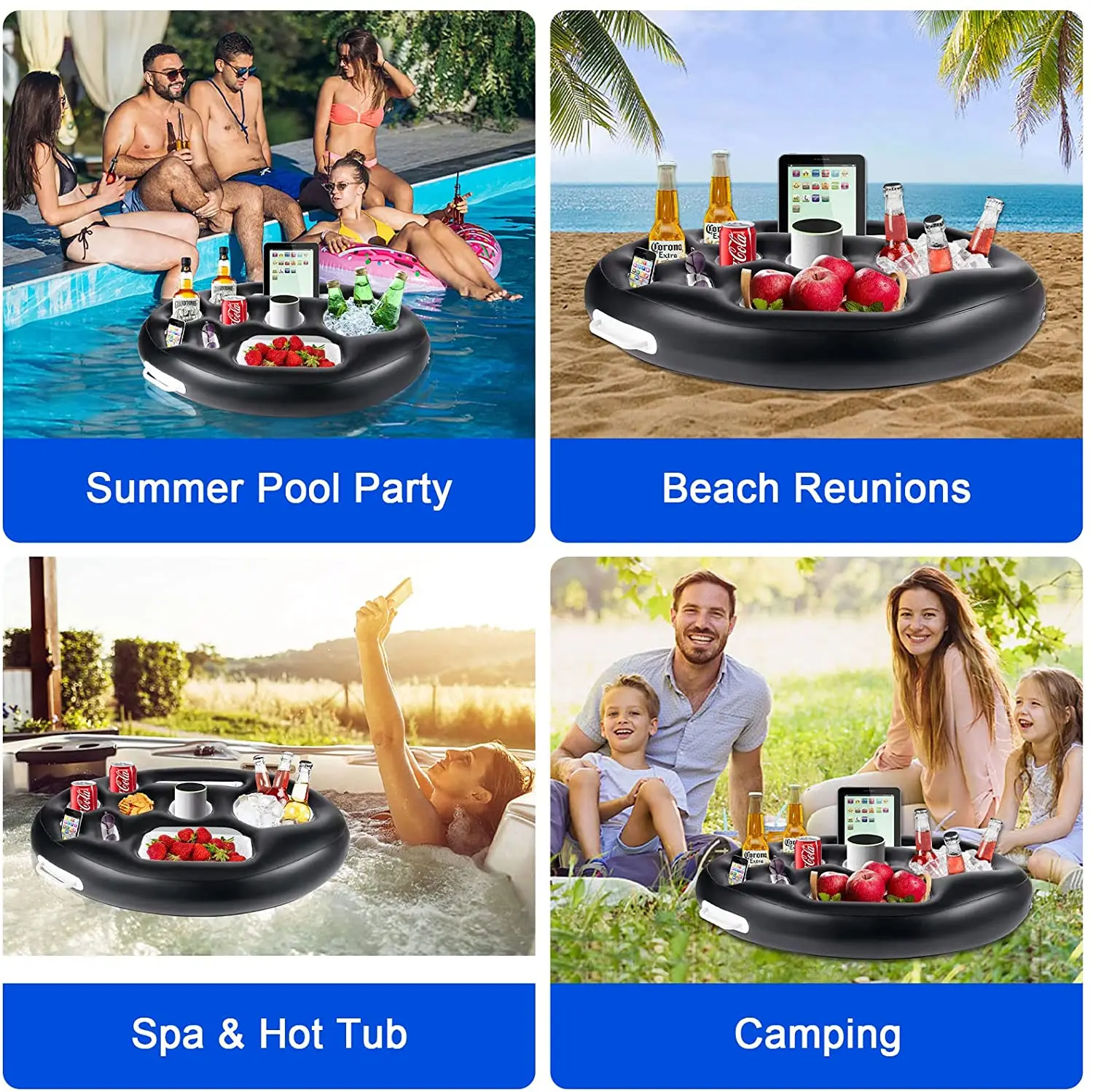 Плавающий бар для бассейна надувная пластина из ПВХ фруктов поднос держатель