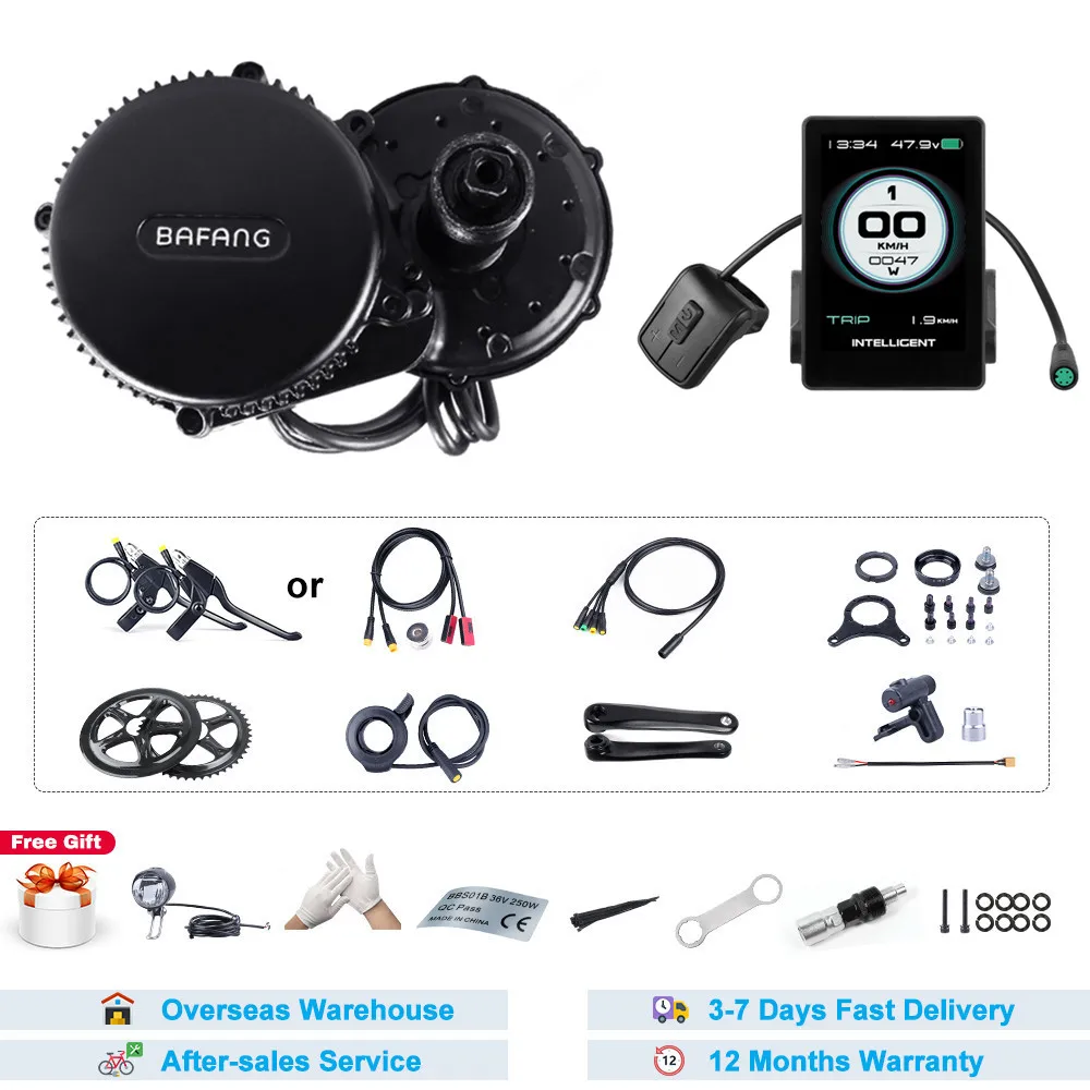 BAFANG 36V 350W BBS01B Mid Drive Motor Conversion Kit 8fun BBS01 Electric Bike Kits Bicycle Parts Engine |