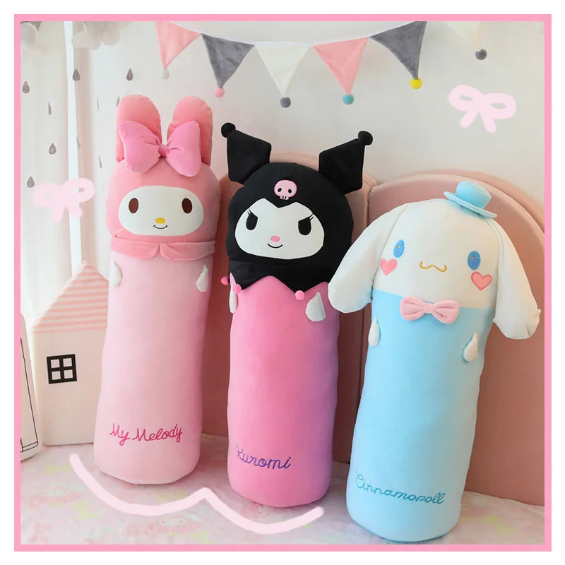 

Sanrioed My Melody Cinnamoroll Kuromi Cute Anime Plush Toys Kawaii Cartoon Animals Plushie Doll Sleeping Pillow Children Gifts