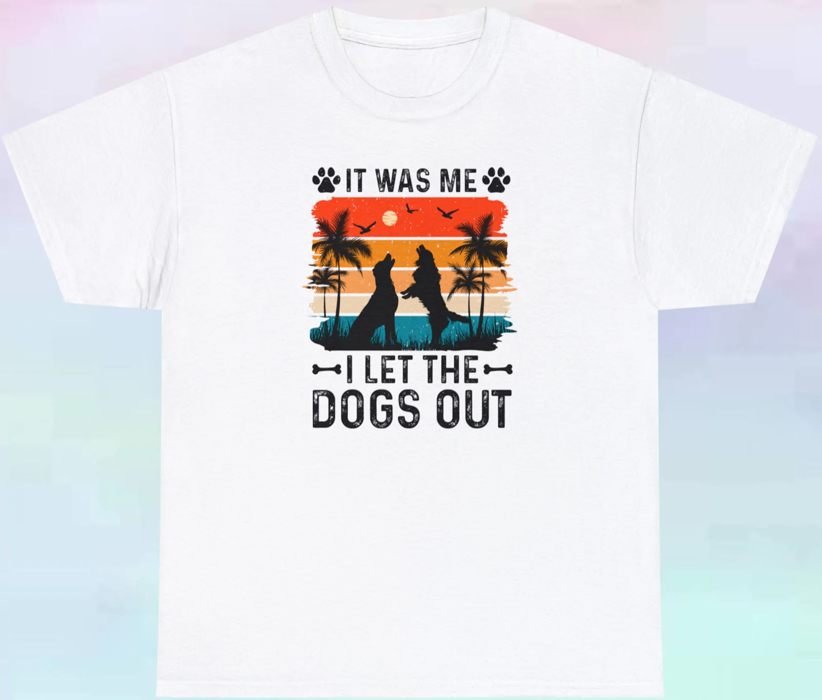 Это была я позволил собакам выйти на футболку смешной юмор тройник