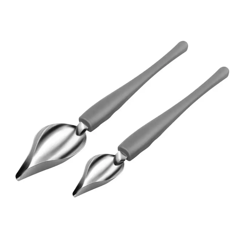 

2PCS Chef Pencil Sauce Painting Spoon Stainless Steel Cuisine Restaurant Western Food Baking Dessert Decoration Art Draw Spoons