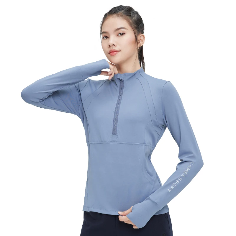 

Golden Camel Sports Long-sleeved T-shirt 2022 Autumn New Tight Fitting Training Running Yoga Shirts Quick-dry Top Women Clothes
