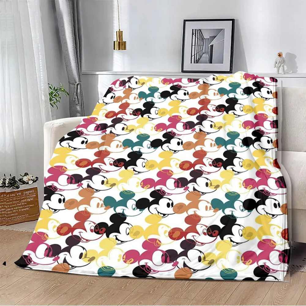 Милое мультяшное одеяло Mickeies с принтом мышки одеяла для пикника теплое мягкое и