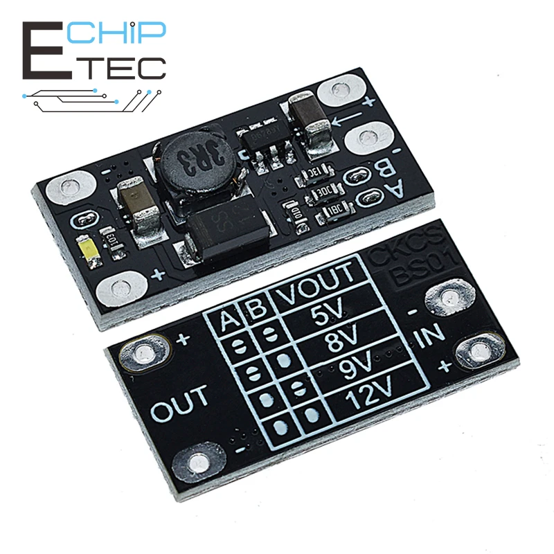 

Mini DC-DC Boost Step Up Converter 3V 3.2V 3.3V 3.7V 5V 9V to 12V Voltage Regulator PCB Board Module can set 5V/ 8V/ 9V