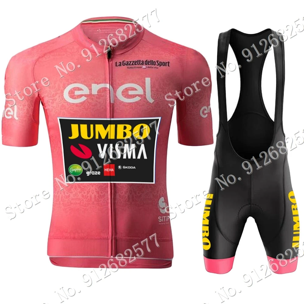 

Комплект одежды для велоспорта Jumbo Visma, розовая футболка и шорты для поездок на велосипеде, лето 2022