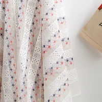 lace fabric hollow embroidery white mesh fabric soft clothing dress cheongsam fabric handmade fabric